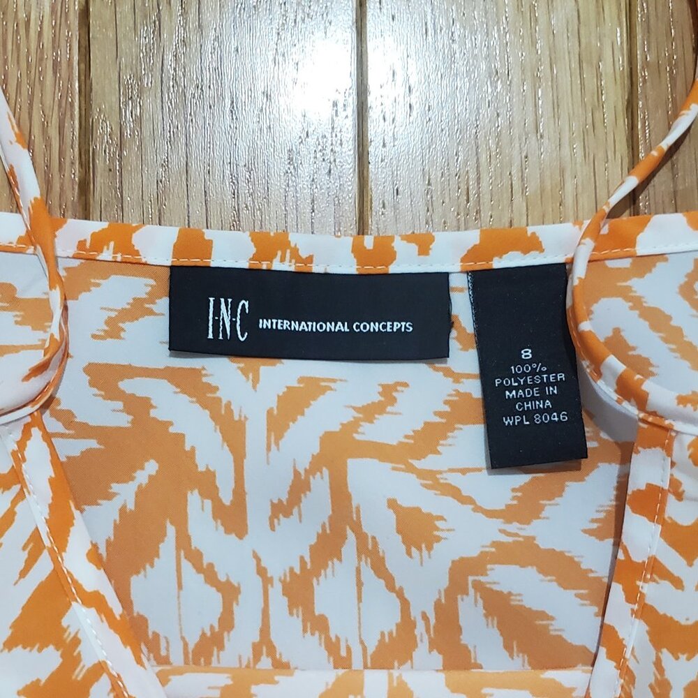 INC blouse handkerchief style front size 8 - Picture 3 of 4